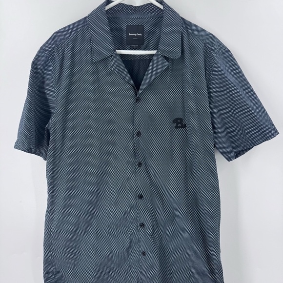 Barney Cools Blue/BlackCasual Button Down Shirt Relaxed Fit - Picture 2 of 9